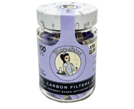 Purple Blazy Purize Filters Xtra Slim 100 ct Glass Jar 60unit