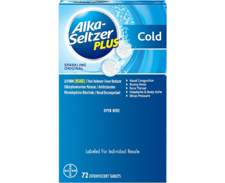 Alka Seltzer Plus Cold 72ct