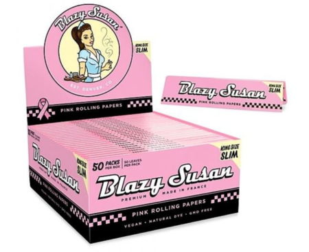 Blazy Susan PINK KS Slim Papers 50 Ct