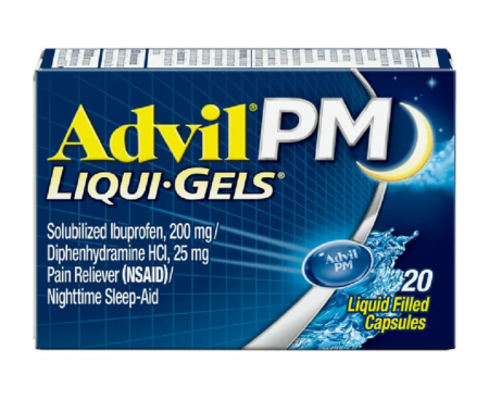 Bottle Advil PM Caplet 20 ct
