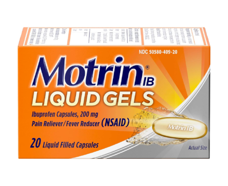 Bottle Motrin Liquigel 20 ct