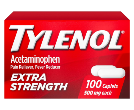 Bottle Tylenol 100 ct Cap.500 mg