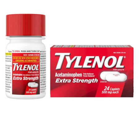 Bottle Tylenol 24 ct Caplet 500 mg