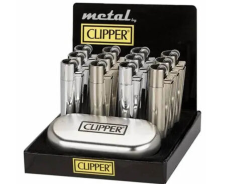 Clippers Full Metal Lighter Black & Silver Skulls12 ct