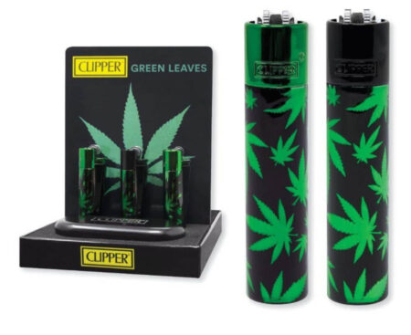 Clippers Full Metal Lighter GreeN & Black 12 ct