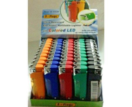 Electronic Led Lighter 50ct Bx# 80-82 Led