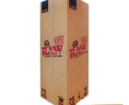 Raw 75ct  Box Classic Cone KS #RAWCONEKS75