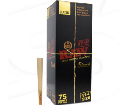 Raw 75ct  Box Black Cone 1/4