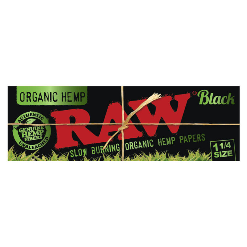 Raw Black Organic Hemp Paper 1 1/4 Box 24 ct