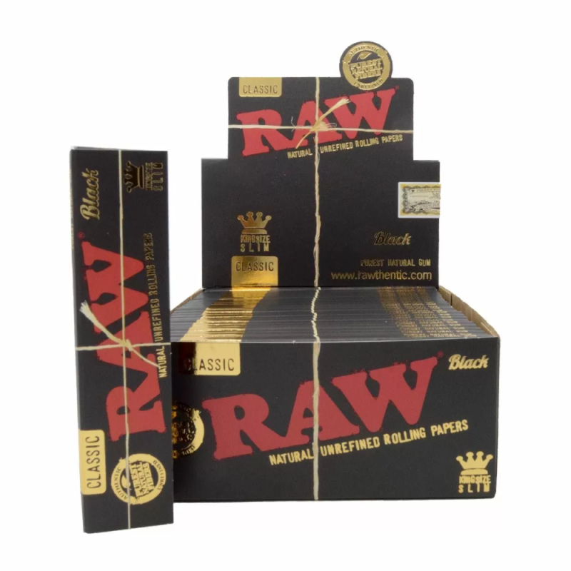 Raw Black Single Wide Box 25 ct
