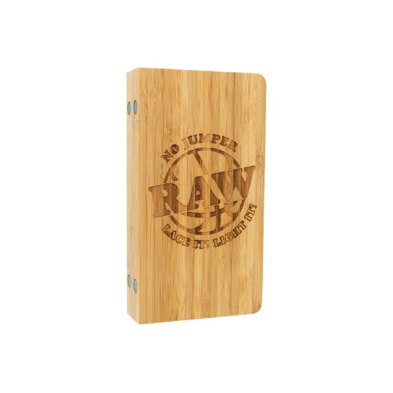 Raw No Jumper Bamboo BackFlip Rolling Tray - Image 2