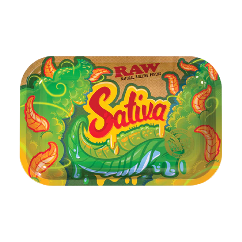 Raw Rolling Tray Small Sativa