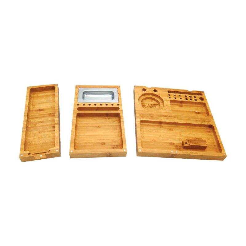 Raw Triple Flip Bamboo Rolling Tray - Image 3