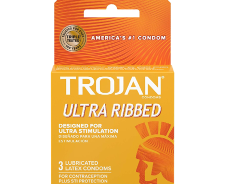 Trojan Yellow ' Ultra Ribbed'  3ct/6's