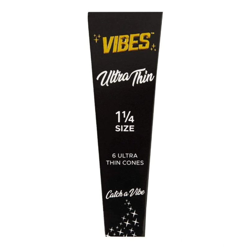 Vibes Cones 6 Pk 1-1/4 UltraThin Black
